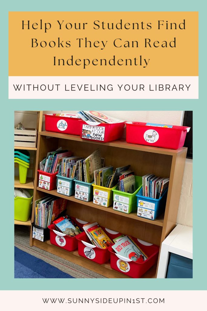 classroom library ideas to help students find books they can read independently without sorting your books by reading level